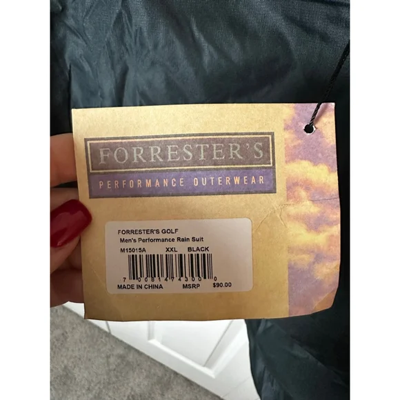 Men's Forrester's Black XXL Performance Rain Suit - Picture 7 of 11